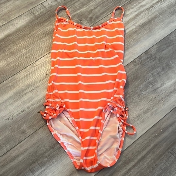 ⭐️Juicy Couture, (FIRM PRICE)Awesome Orange & White,Bathing Suit,EUC, Size Small - Picture 12 of 16